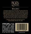 2010 Roza Ridge Malbec Back